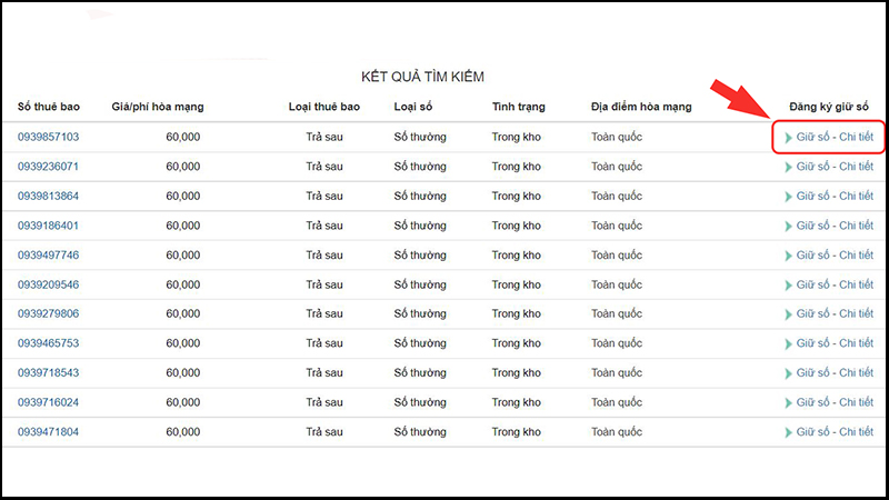 Bước 4: Chọn mua SIM
